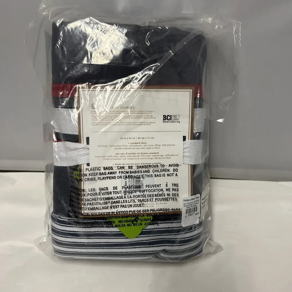 Pottery Barn Teen Riverside Stripe Pillow Sham NWT